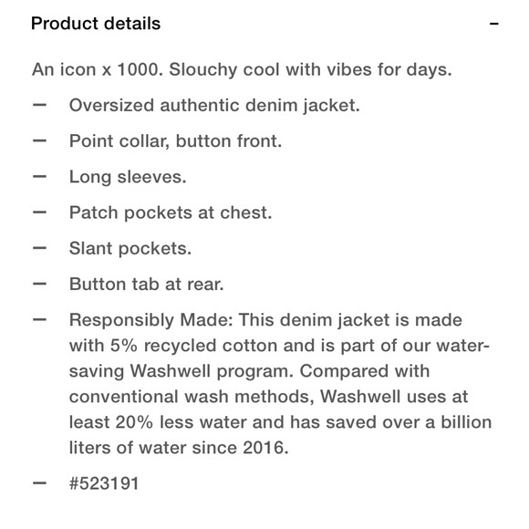 GAP OVERSIZED ICON DEMIN JACKET SZ PETITE LARGE IN MEDIUM BLUE INDIGO - Picture 7 of 9